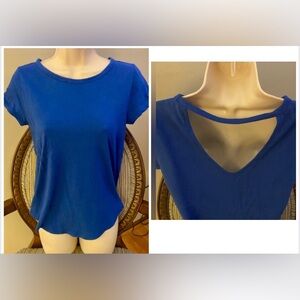 LOFT Royal Blue Short Sleeve Bar Back Tee